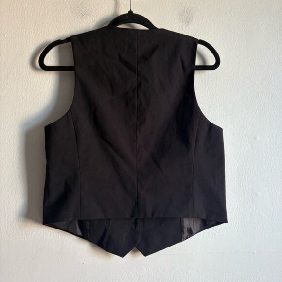 Zara Sz Z Black Classic Elegant Minimalist Vest - Picture 6 of 8